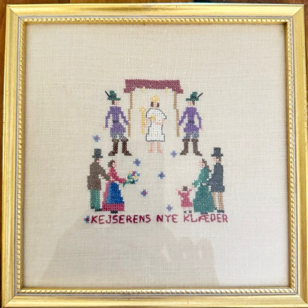 The Emperor’s New Clothes • Danish Cross Stitch • “Kejserens Nye Klæder” • 8x8